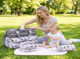Newborn Diaper Bag Set with Changing Pad 4-Piece Baby Organizer, Large Capacity Mom Backpack, V1107-CS-MMBSJTHU