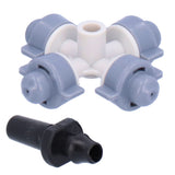 50Set 4 Outlet Sprayer Nozzle Misting Hanging Sprinkler Irrigation Accessory Gray V1294-YM0901-3111210104011