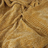 J Elliot Home Leslie Chenille Throw 130 x 160 cm Ochre V442-IDC-THROW-LESLIECHENILLE-OCHRE-RE