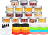 16 Pack Glass Mason Jars With Regular Lids, Canning Jelly Jars for Baby Food Honey Jam Candles and V1237-MS-724-121