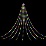 Jingle Jollys 3.8M Christmas Lights Waterfall String Light 340 LED XMAS-MOT-TREE-35-RGB