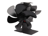 6 Blade Stove Eco Fan Black High Temperature Resistant Self Starting Energy Saving Heat Powered Fan V1294-YM3113220250011-0421