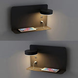 1 Pack Right Side 12W LED Reading Wall Lamp USB Charging 3 CCT Black V1189-WXF-521-0059