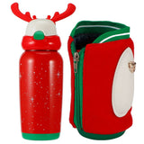 Portable Cute Stainless Steel Thermal Insulation Water Bottle with Straw for Children 500mlRed V1294-YM0901-3117200122911