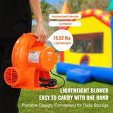 VEVOR Inflatable Bounce House Blower 1 & 1.2 HP 900W Commercial Air Pump Fan V952-QMFJD950W221M7H2LV3