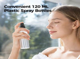 48PCS Clear Plastic Spray Bottles, 4oz Portable Travel Bottle, 120ml Fine Mist Sprayers, Refillable V1369-AZ3-W-08821