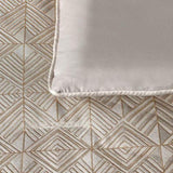 Bianca Bellagio Gold 6 Pcs Jacquard Geometric Comforter Set Queen/King V442-BCA-COMFORTER-BELLAGIO-GOLD-KI