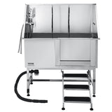 127 cm Dog Grooming Bath Tub Stainless Steel w Stairs Water Filter V952-BXGCWYG50CSL5T18XV0