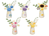 Simulation Woolen Flower Handmade Knitting Artificial Flower Crochet Knitted Flower with Ceramic V1294-YM0706-231120HL02-5