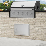 BBQ Access Door, 610x432 mm Single Outdoor Kitchen Door, Stainless Steel Flush Mount Door, Wall V952-DMMBSCJMYS24LQ87IV0