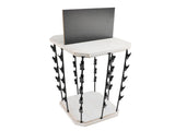 Chip Rack with Top Writing Pad Creative 360&deg Rotating 5 Tiers 40 Clips Wood Chip Display Stand for V1294-YM0901-3118240260511