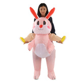 Easter Bunny Inflatable Costume Cute Festive Blow Up Riding Rabbit for Boys Girls Birthday Gifts V1294-YM0703-3115230020111