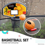 Kahuna Trampoline 8 ft with Basketball Set - Rainbow TRA-KAH-08-RB-BB