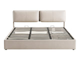 Artiss Queen Bed Frame Gas Lift Storage 3 Drawers Adjustable Headboard Platform Base BFRAME-G-APEX-Q-BG-ABC