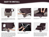 Recliner Covers, Stretch Reclining Chair Covers, Recliner Sofa Slipcovers Stripe Jacquard Recliner V1258-DP02-C-1275