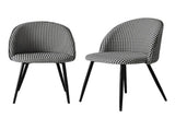 Levede 2x Dining Chairs Kitchen Cafe Black and White CH1037-2-HS