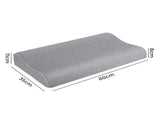 Dreamz Memory Foam Pillow Pillowcase Supprt Grey Rebound PILO1009-GY