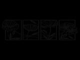 Yezi Metal Wall Art 4Pcs Floral Minimalist Line Decor DECO1032