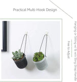 Ceramic Flower Pot - Indoor/Outdoor Use - Break Resistant - Black - 1 Piece - Wall-Mounted Planter V1258-DP02-BOL-532