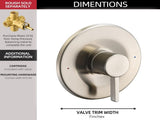 Shower and Tub Trim Kit, Compatible with Moen Posi-Temp Valve, Brushed Nickel V1258-DP02-C-1359