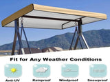 Outdoor Swing Canopy Top Cover, 75'x 47' UV Blocked Waterproof Patio Swing Canopy V1366-AZ2-W-24280