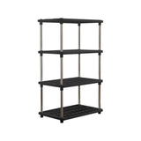 4 Tier Plastic Storage Shelves, 31.4" Shelving Unit Storage Rack Organizer for Home, Garage, V1192-AZ-W-33799
