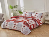 Winter Wonderland snowman santa Christmas Queen Bedspread Set V745-MAC080253Q13U