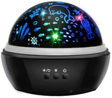 Galaxy Lamp Star Projector with Underwater Effect for Magical Atmosphere, Black V1237-ZY-506-0379
