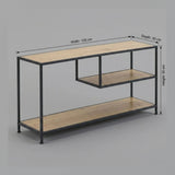 CARLA HOME Industrial Console Table - 3 Shelf Open Storage - Brown - Commodity Shelf V178-36447