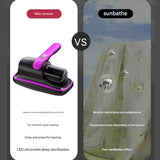 Purple Cordless Handheld Mite Removal Vacuum - UV Sanitising Light, High Suction, Auto Shut-Off V888-ELOSUNG53086