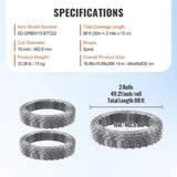 Razor Wires, 98 ft Razor Barbed Wire, 2 Rolls Razor Wire Fencing Razor Fence, Double Spiral Razor V952-JSSWDPCS98YCM0CYFV0