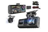 3 Channel Dash Cam Front and Rear Inside with 32GB SD Card 1080P Dash Camera Full HD 170 Degree Wide V1263-JX-6763