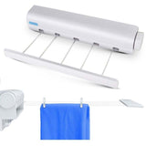 Indoor and Outdoor Wall Mounted Clothes Dryer, Extendable Clothes Line 3.7 m V1237-ZY-715-051