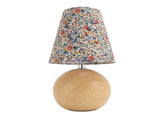 Floral Fabric Table Lamp 3000K 4500K 6000K Stepless Dimmable Farmhouse Flower Bedside Lamp with Wood V1294-YM0901-3119240151811