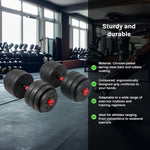 40kg Adjustable Rubber Dumbbell Set Barbell Home GYM Exercise Weights V63-834281