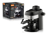 Compact 3.5Bar Semi-Automatic Espresso Machine with Steam Milk Frother for Home, Office, and Small V1341-ZY-E2K2SU5K-BLACK