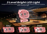 2-in-1 Portable Fan & Light, Quiet & Cool for Outdoor Use black V1232-BXSFS001