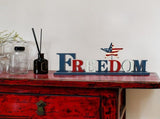Wooden A Natural Celebration for Day Dining Table for 4th of July Patriotic V1366-AZ2-W-24537