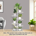 SOGA 7 Tier 8 Pots White Metal Plant Rack Flowerpot Storage Display Stand Holder Home Garden Decor FPOTH34