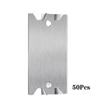 50 Pcs Nail Plates for Wood Studs, 1.5" x 2.5" Cable Wire Protector with Pointed Prongs, Steel V1192-AZ-W-1069