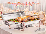 Chafing Dish Buffet Set, 8 Qt 2 Pack, Stainless Steel Chafer with 2 Full Size Pans, Rectangle V952-ZFXBXGSTGK2JJ8OR8V0