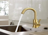 Faucet - Kitchen Faucet - Sink Faucet - 360&deg Rotatable Mixer Tap - Stainless Steel - Gold - with V1188-NK-BOL-231