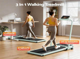 Everfit 3 in 1 Walking Pad Treadmill 12% Incline Foldable Under Desk Treadmills 40cm Belt Green TMILL-400H-2INC-L-GN