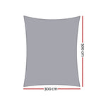 Instahut Waterproof Shade Sail Shade cloth 220GSM Canopy 3x5m SAIL-TH-WP-3X5-220-GR