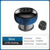 Blue Smart Cupping Massager Wireless & Portable/One-Button Pressure Release/12-Level Red Light Heat V1232-BGAMQ003