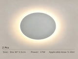 30CM White Regular Eclipse Wall Light 2Pcs Stepless Dimming V1221-XM-LB442-GM31