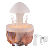 Mushroom Rotating Raindrop Humidifier 300ml Aromatherapy Essential Oil Diffuser with 7 Color Night V1294-YM0901-3113240348013