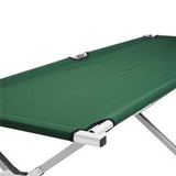Camping Bed Folding Stretcher Light Weight w/ Carry Bag Camp Portable - green V610-CAMSTRECOL-GR