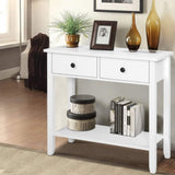 Artiss Console Table 2 Drawers 80CM White Chole FURNI-P-HS-2D1S-WH