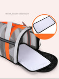 Size L Pink And White Foldable Pet Carrier Bag - Lightweight, Breathable, and Spacious for All V888-ELOSUNG21992